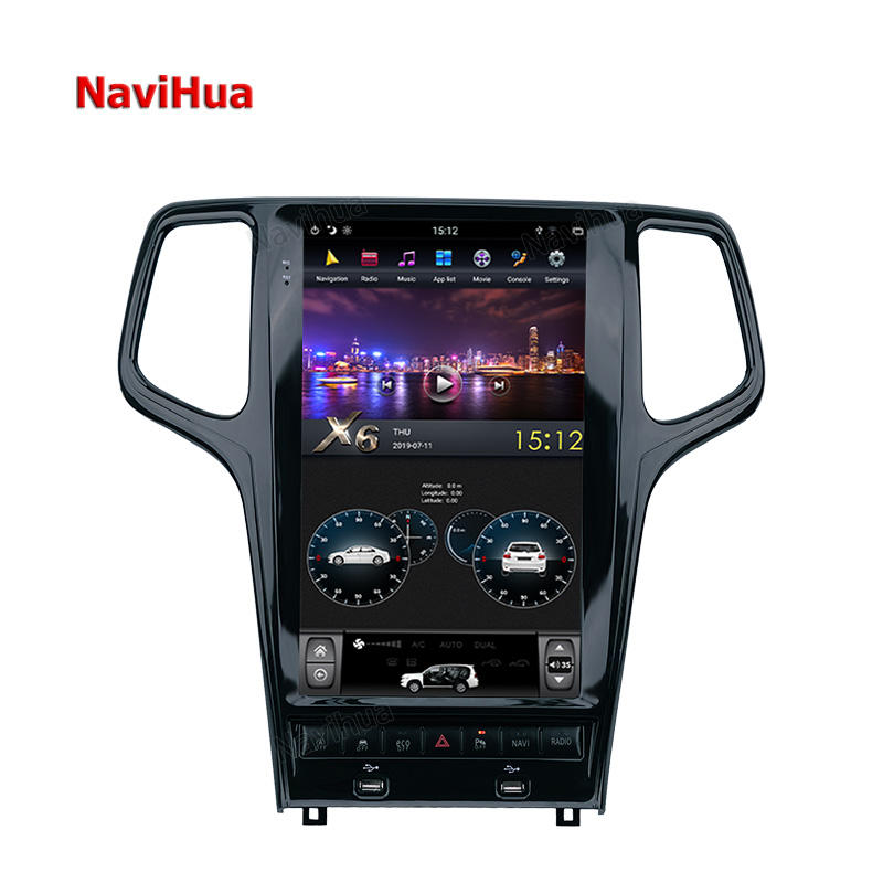 Vertical Screen navigation Car Dvd player tesla style For Jeep Grand Cherokee 