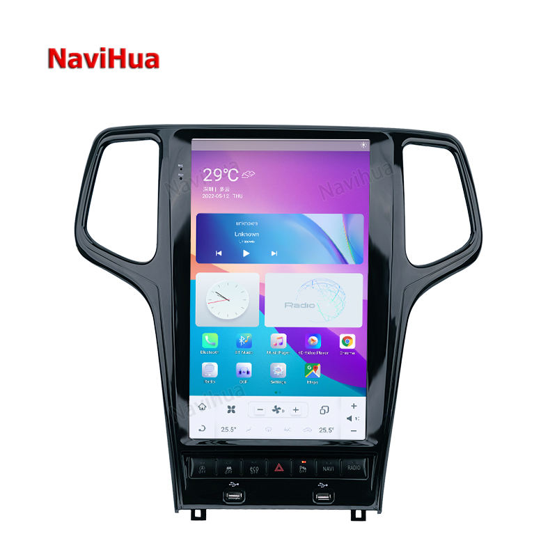 Vertical Screen navigation Car Dvd player tesla style For Jeep Grand Cherokee 