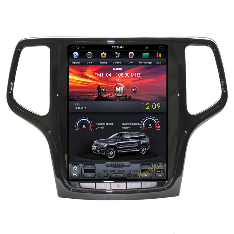 Vertical Screen Navigation GPS Head unit  for Tesla style Jeep Grand Cherokee