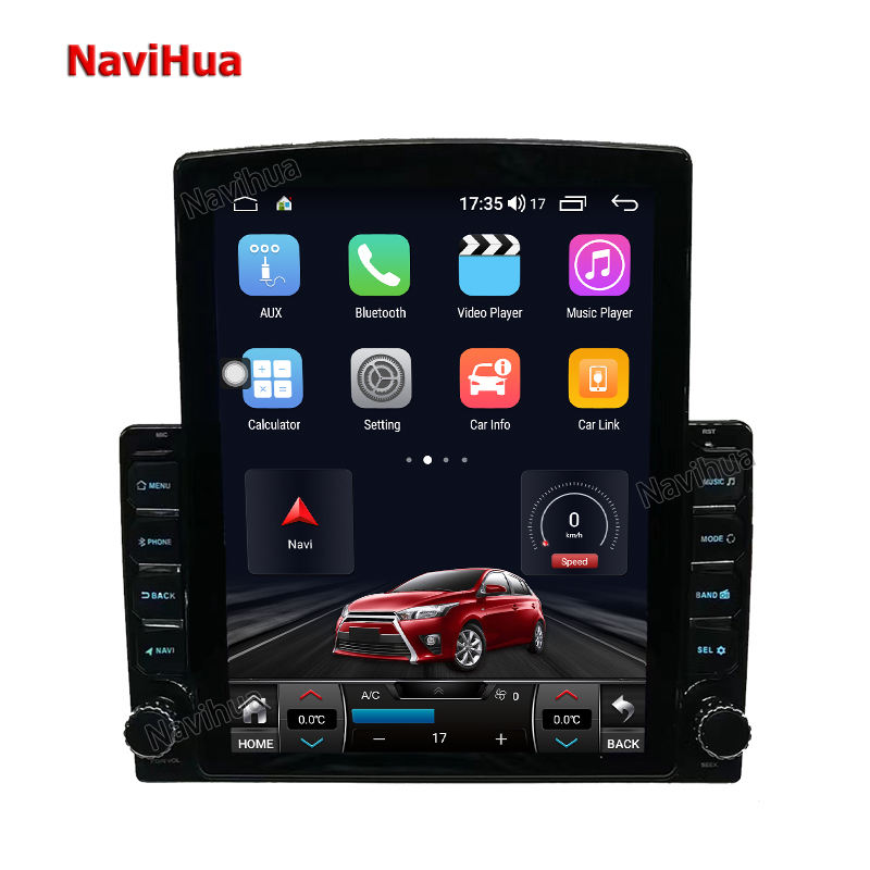 Universal 9.7 Inch Vertical Screen Car Radio 2 Double Din GPS Navigation 