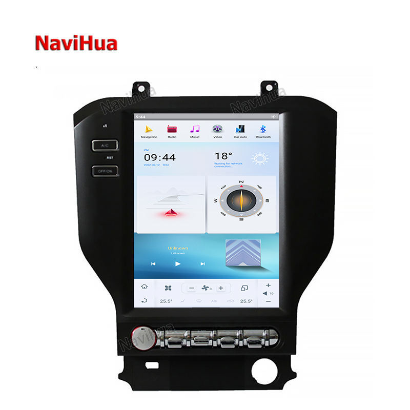 Car Navigation Radio Vertical Screen Car DVD Player for Teslastyle Mustang 2015+