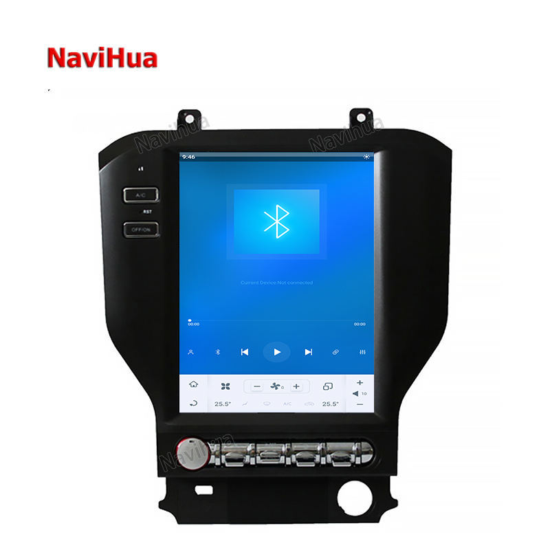 Car Navigation Radio Vertical Screen Car DVD Player for Teslastyle Mustang 2015+