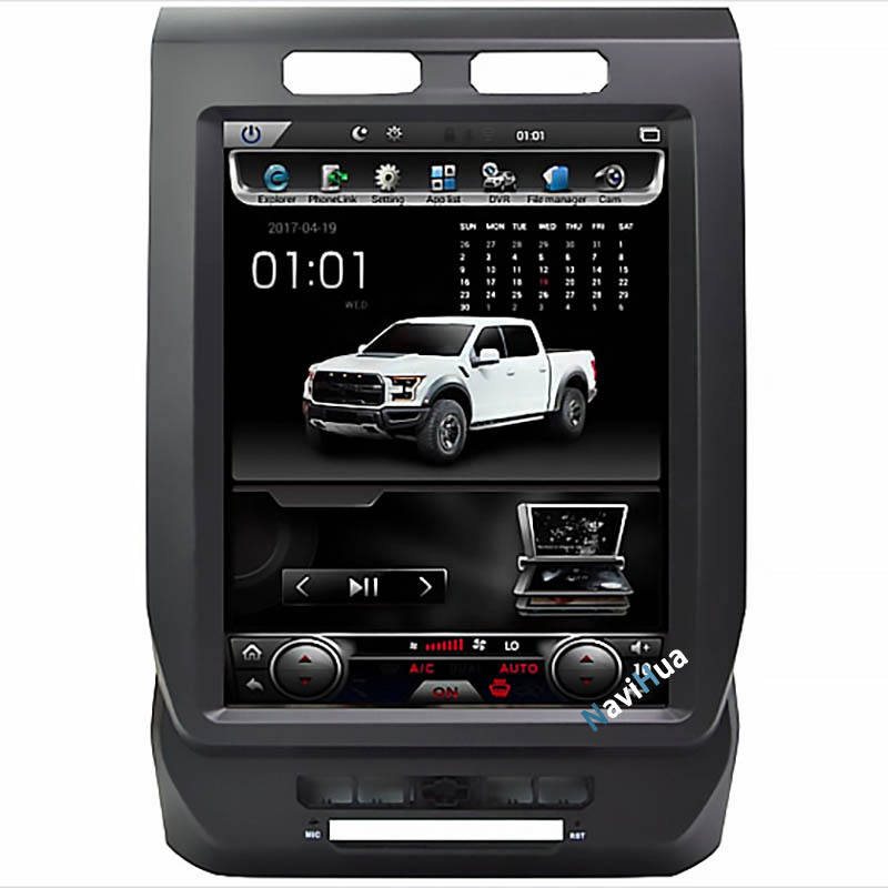 Vertical Screen Android Car DVD Player Multimedia BT WIFI GPSfor Ford F150 15-20