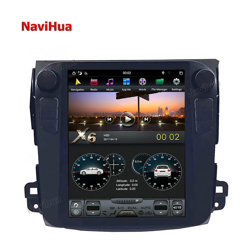 Vertical Screen Car DVD PlayerStereo GPS Navigation Heafor Mitsubishi Outlander 