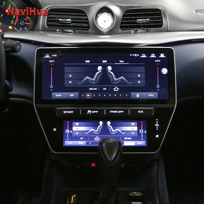 Duplex Screen Car RadioGPSDVD Player with AC Control Panel for MaseratiGT 07-15