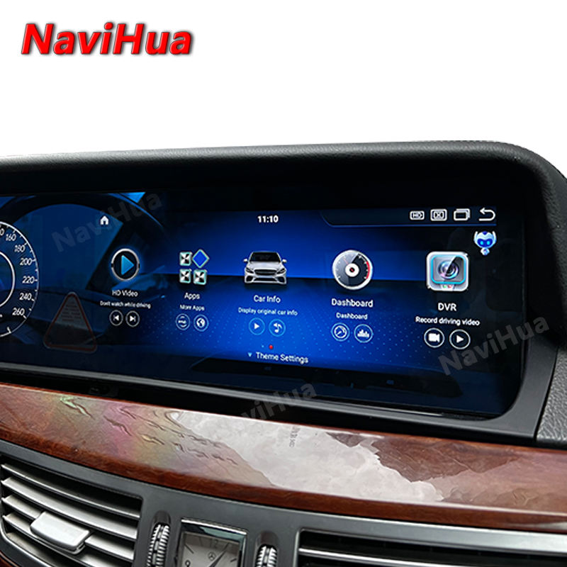 Latest DesignTouchScreenCarRadio with Digital Cluster Dual Screen forBenzS Class