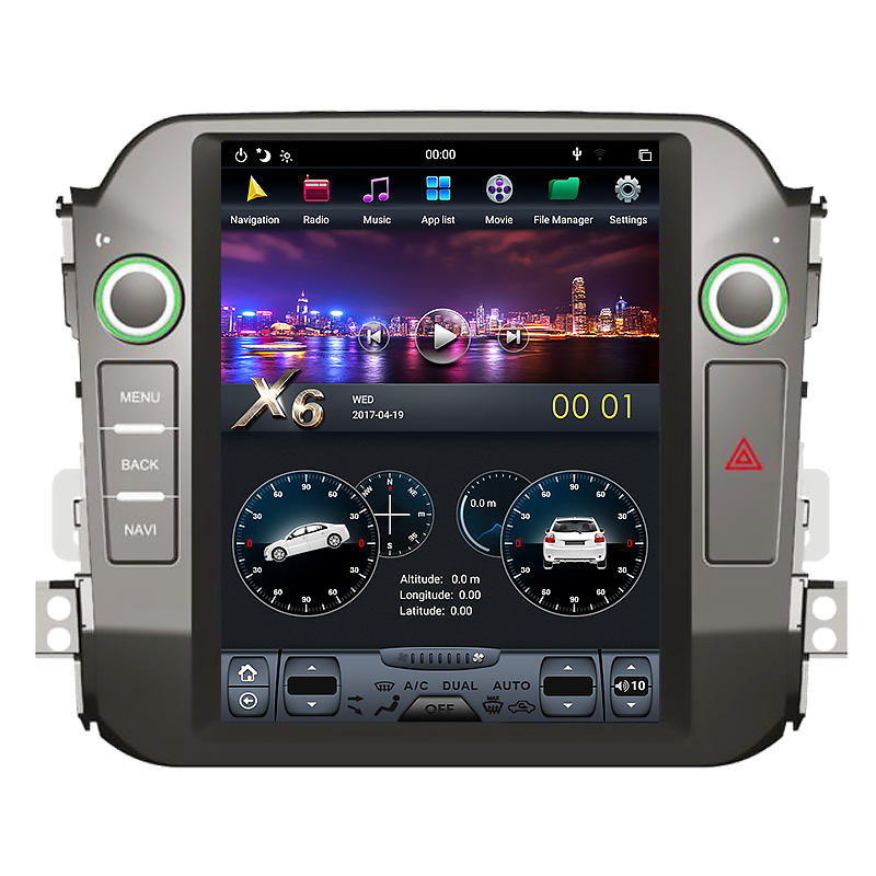 Android Screen Car Radio DVD Player GPS Navigation for Tesla Style Kia Sportage 
