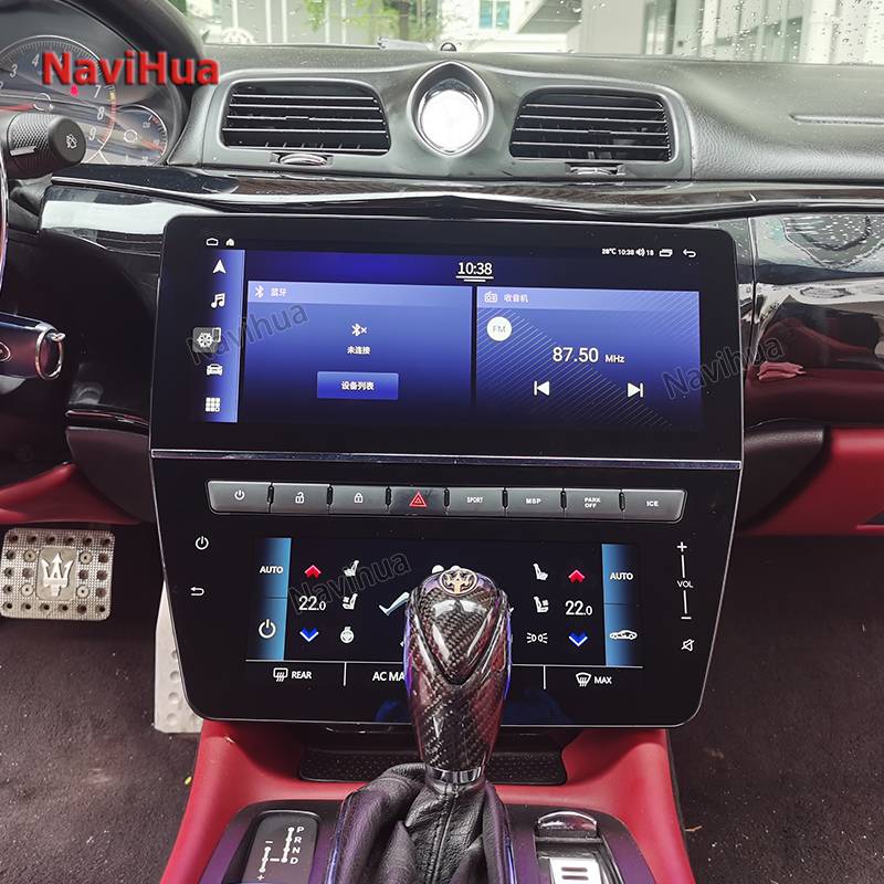 Car Radio Navigation Multimedia System with AC Screen Panel for Maserati GT 