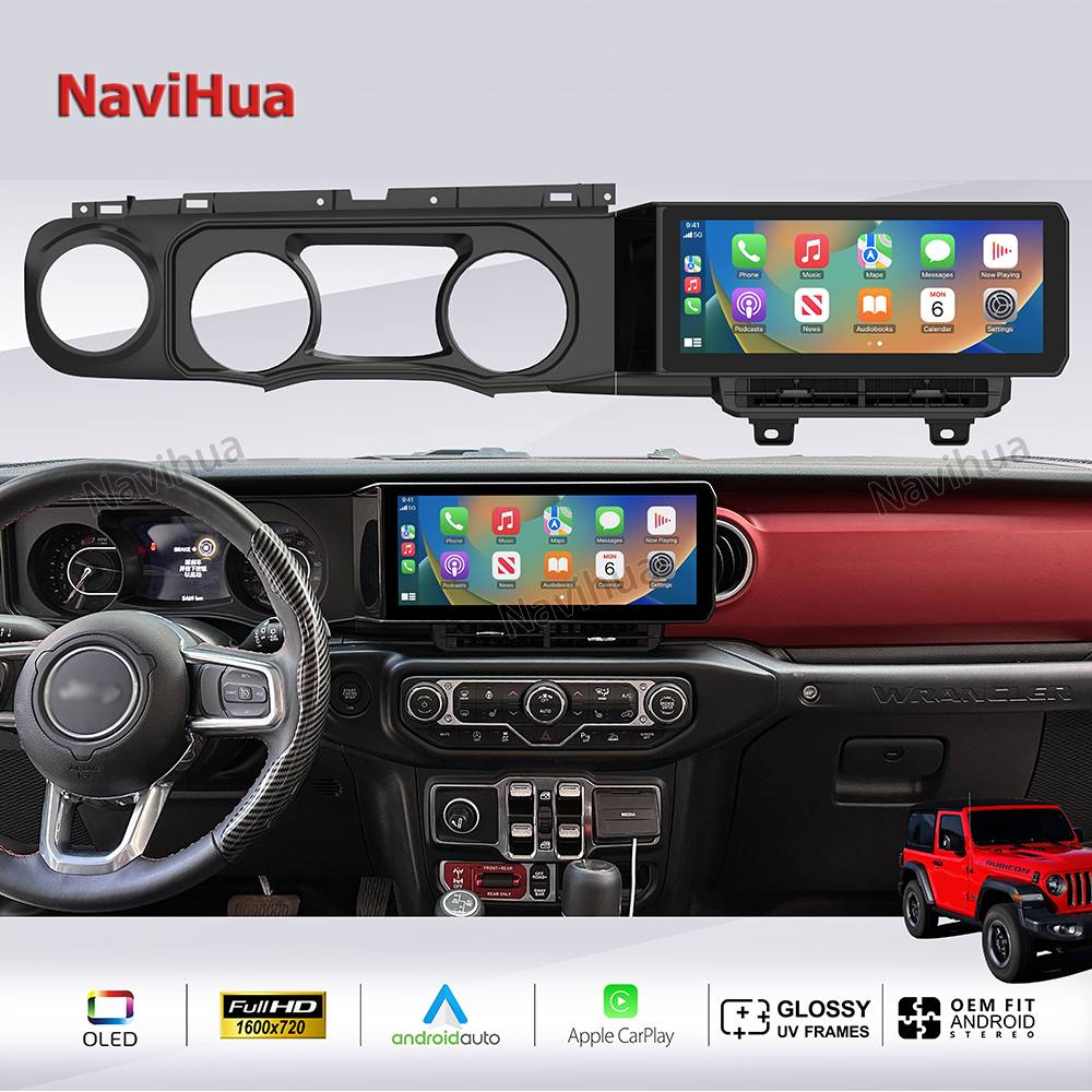 Car Radio Upgrade IOS CarPlay Video Player for Jeep Wrangler2018 2022Android GPS